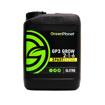 GreenPlanet GP3 Grow | NPK 2-1-6 | 3-PART BASE NUTRIENT