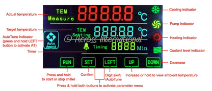 Ai -20 °C to 99 °C 7 L Capacity Compact Recirculating Chiller 240 V