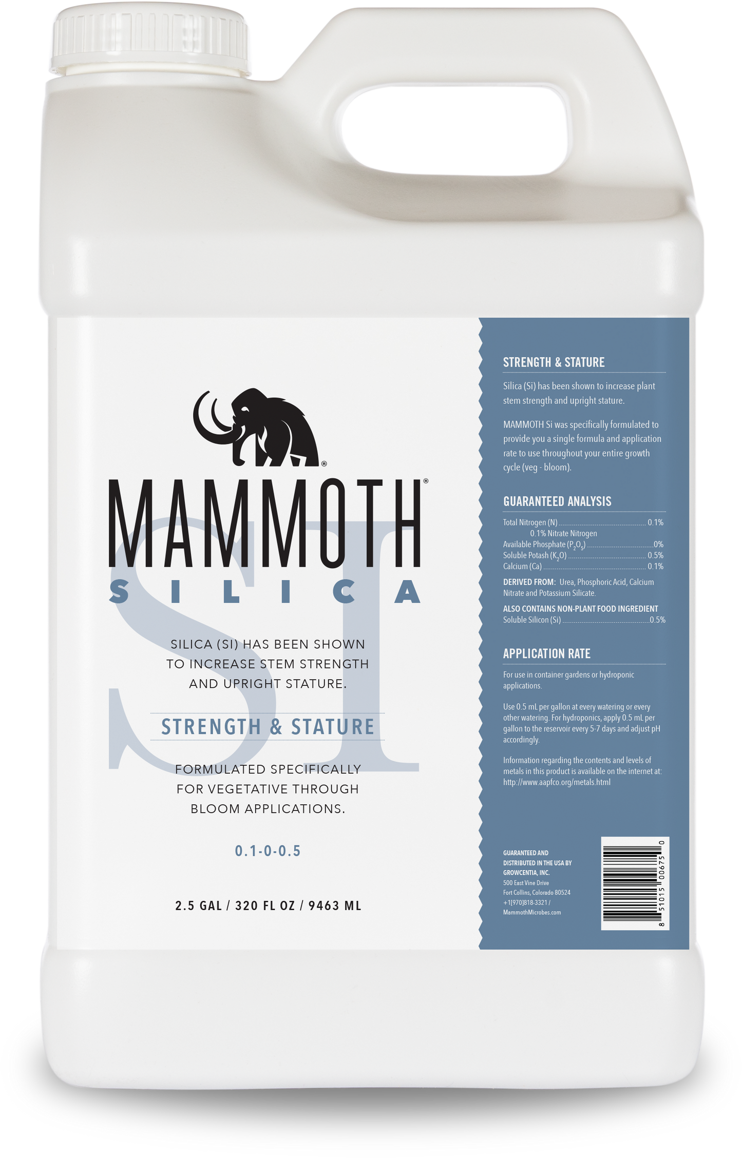 Mammoth Silica -250ML/500ML/1L//3.78L/9.45L/ NPK:0.1-0-0.5