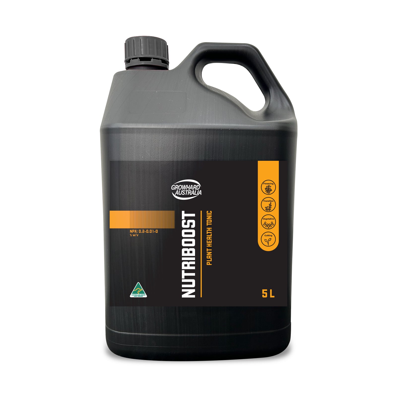 GROWHARD AUSTRALIA NUTRIBOOST - 1L / 5L / 20L /VITAMIN B / KELP EXTRACTS/ NPK: 0.2-0.005-0